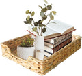 1 Pc A4 File Tray, Natural Water Hyacinth Desk Basket, Wicker Paper Tray File Basket for Desk Organizer, Woven Letter Size Documents Trays for Office,Toilet Tank Organizer
