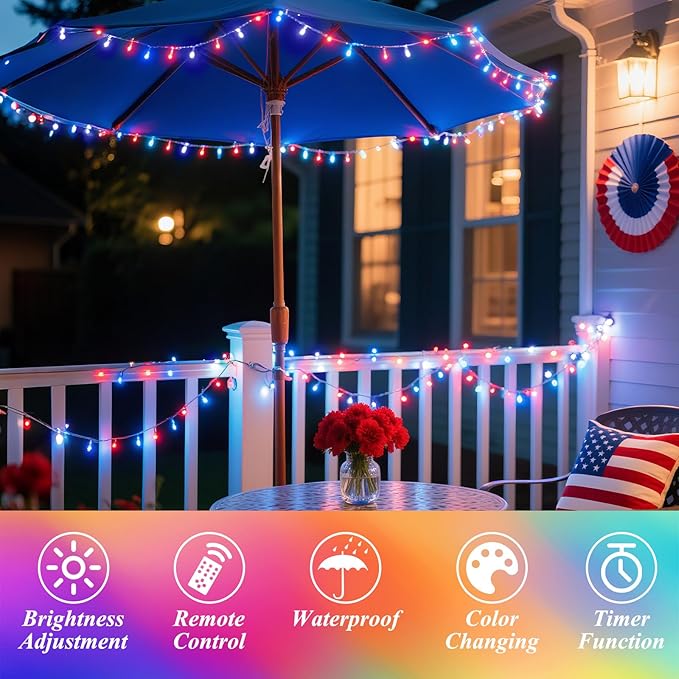 Color Changing Christmas Lights, 35 Colors 33FT 100LED Easter String Lights With Remote Clear Wire, Connectable Waterproof Fairy Lights Plug in for Bedroom Indoor Outdoor Holiday Wedding Party Decor