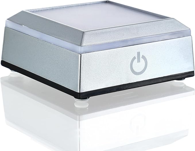 ZEERSHEE 2.6*1.2inch Multicolor LED Light Base for Acrylic 3D Glass Resin Art Lighted Square Display Stand(Flat)