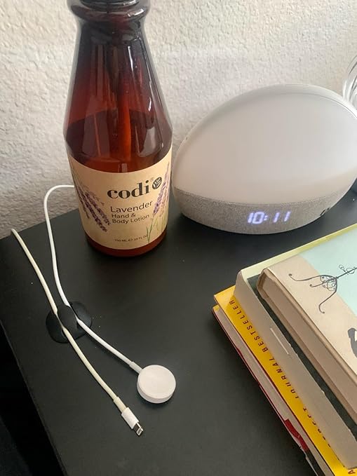 OHill Desk Cable Management Cord Organizer, 24 Pack Black Self Adhesive Cord Holder Cable Clips, Ideal Cable Organizer Wire Keeper for Desk, Nightstand, Phone Charger, Computer, Home, Office, Car