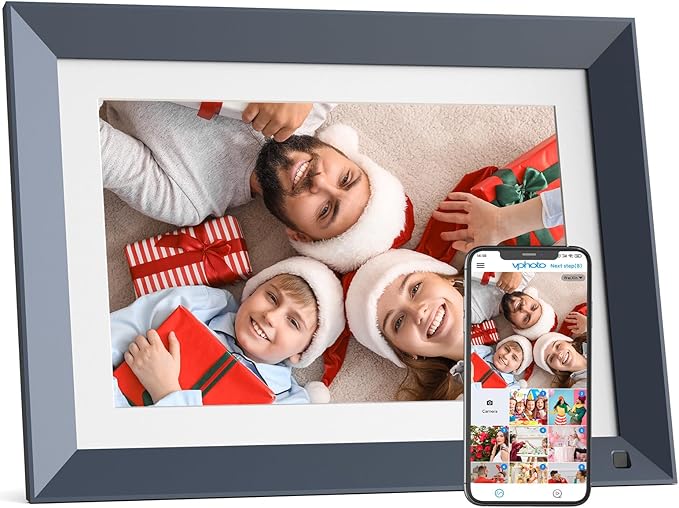 10.1-inch Digital Picture Frame Smart-Photo-Frame - Digital Frame with 1920 * 1200 IPS Touch Screen, Auto Rotate, 16GB Storage, Load Photos Videos from Phone via App or Email, Birthday Gifts for Mom