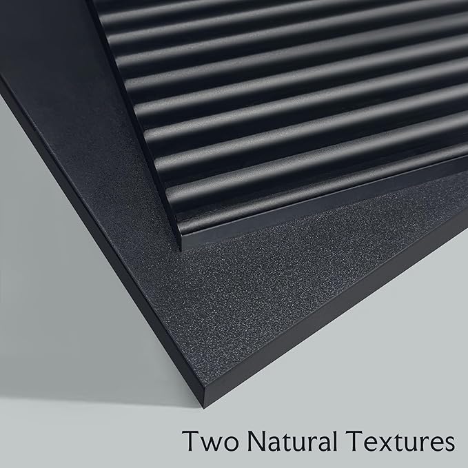 Wood Night Stand Set 2 Fluted Dresser for Bedroom 2 Drawers End Tables Nightstands Set of 2, Storage Modern Bedside Table Set of 2, Black Nightstand