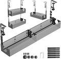 Multi-Model Under Desk Cable Management 2 Pack Metal Under Desk Wire Management Tray Clamp Mount Under Table Cord Management No Damage The Desk