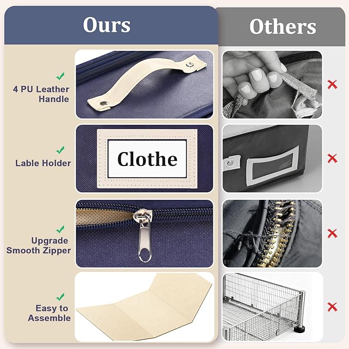 Dolicer 4 Pack Under Bed Storage with Wheels, 6in-10in Height Adjustable Underbed Storage Containers, 92L XXXL Under Bed Drawers Rolling Bin with Clear Lids for Dorm Shoes Clothes Organizers(Blue)