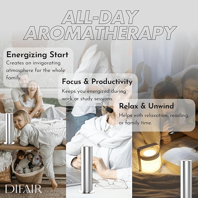 S150 Waterless Essential Oil Diffuser - Leak-Proof, Nano-Atomizing, Silent, Bluetooth/Remote Control, 1000 sq ft Coverage for Home, Office, Spa