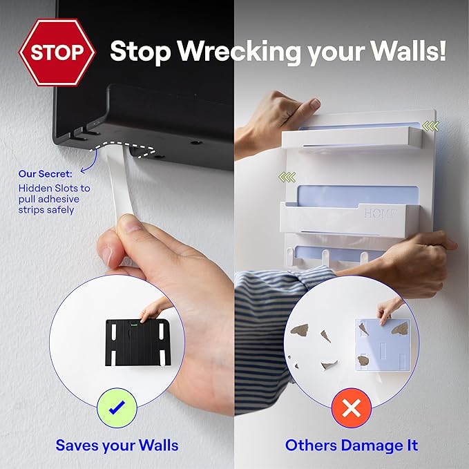 WallShelfie Bedside Wall Organizer & Bedside Shelf, Room Decor, Dorm Room Essential, Floating Bedside Shelf Wall Mount Organizer, Remote Control Holder, RV Accessories, Floating Shelves (Black)