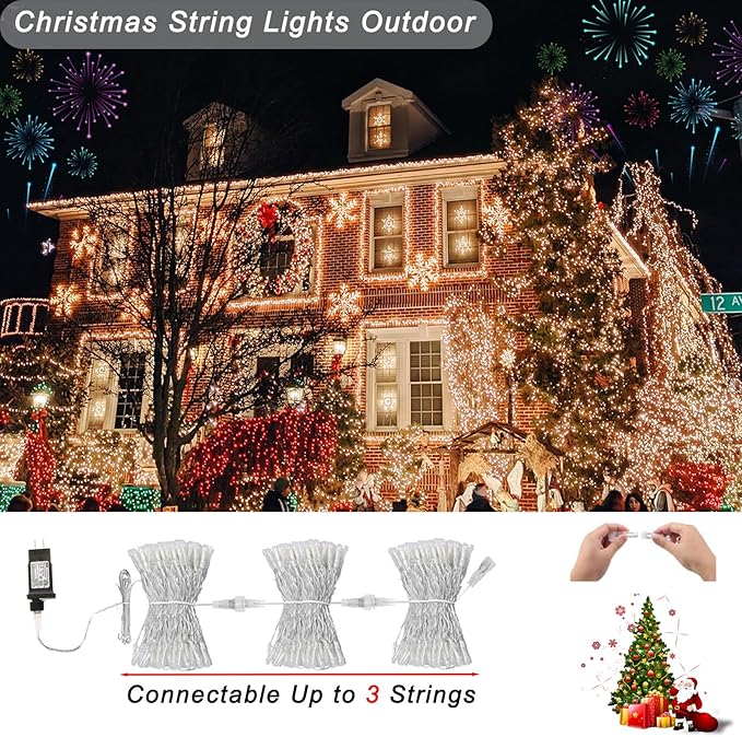 Color Changing Christmas Lights, 35 Colors 33FT 100LED Easter String Lights With Remote Clear Wire, Connectable Waterproof Fairy Lights Plug in for Bedroom Indoor Outdoor Holiday Wedding Party Decor