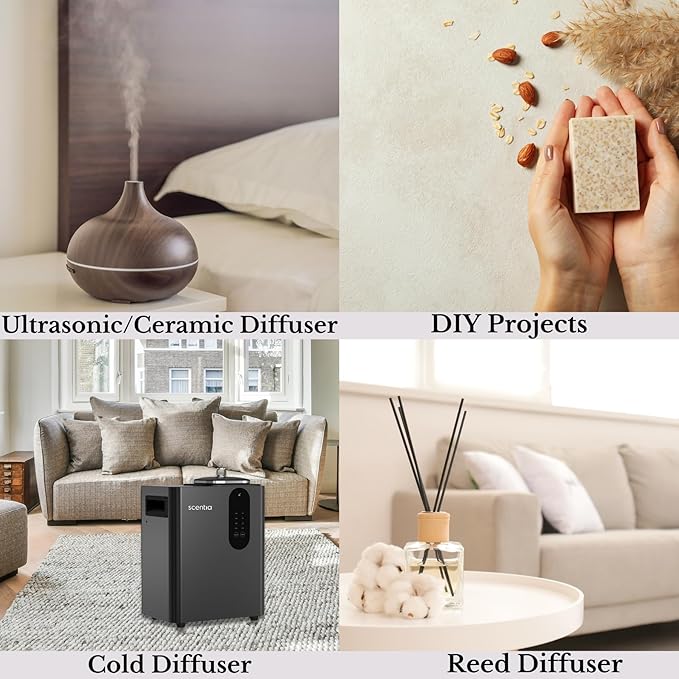 Scentia Hotel Diffuser Oil Inspired by The 5- Star Hotel Scent - 500 ml 16.9 fl oz - Essential Oil Diffuser Refill, White Tea Oil for Aromatherapy Diffusers - Dream Walk, Thanksgiving Gift