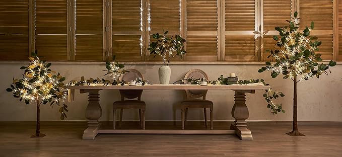 Hairui Lighted Magnolia Tree 4FT 165 LED Fairy Lights, Faux Plant Tree with Lights for Home Holiday Spring Decoration