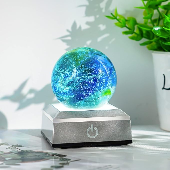 ZEERSHEE Multicolor LED Light Base for Crystal Art Square Light Base for Acrylic 3D Glass Resin Art Color Show Stand Colorful Lighted Square Display Stand Battery/USB Power