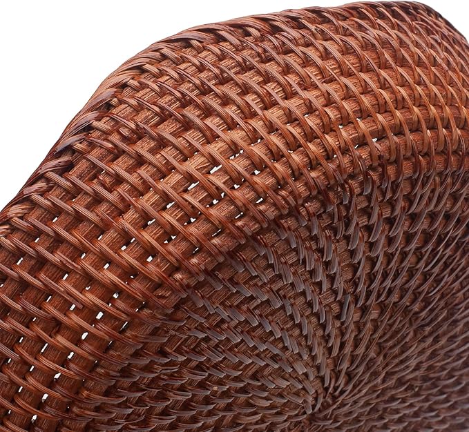 YANGQIHOME Rattan Round Fruit Baskets, Wicker Storage Bowls, Natural Woven Serving Basket Bowls, Decorative Baskets for Kitchen Counter Organizing, Brown, Set of 3