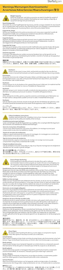 StarTech.com 2.4 x 3.9in Vertical Cable Management D Ring - 1.5U Metal D-Ring Hooks - Wire Organizer for 2 or 4-Post Network/Server Racks (CMHOOKMW) Black