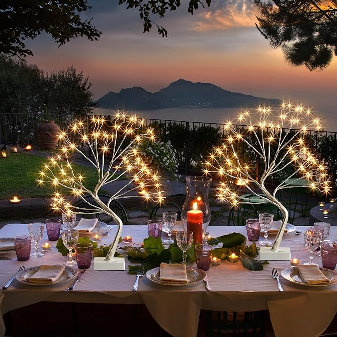 PEIDUO Fairy Lights Spirit Tree, 2PK Bonsai Tree Light, 108 LED Warm White Fairy Light Trees for Room Decor, Artificial Tree with 9 Modes for Christmas Decorations Indoor Home Decor