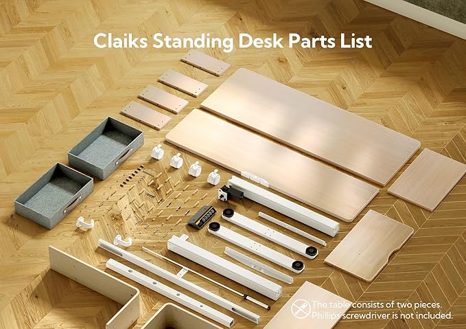 YDN Standing Desk with Drawers, 63 Inch Standing Desk Adjustable Height, Adjustable Electric Stand Up with Storage and Shelf, Natural