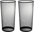 Youeon 2 Pack Large Umbrella Holder, 10.5x20 Inch Metal Mesh Umbrella Stand, Freestanding Bucket for Umbrellas, Canes, Walking Sticks, Wrapping Paper, Entryway, Home, Office, Hotel, Black