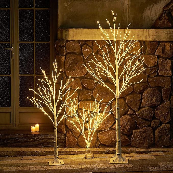 Hairui Lighted Branches 150L 8 Functions Warm White and Multicolor Fairy Lights 30IN for Room Easter Christmas Holiday Decoration